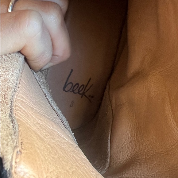 BEEK Quail Black leather boots size 8 - Picture 5 of 5